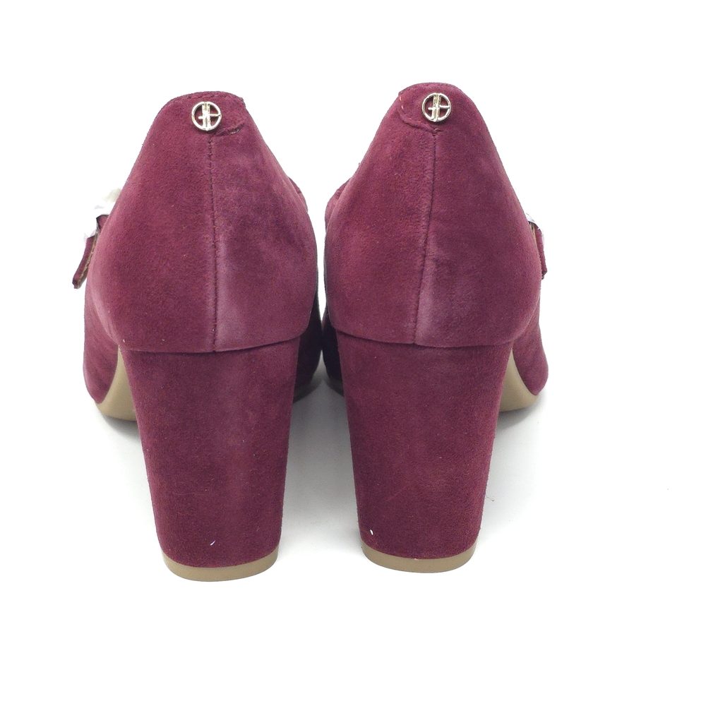 Giani Bernini Valerieel Wine Suede Mary Jane Pumps Size 8.5M - Picture 5 of 11